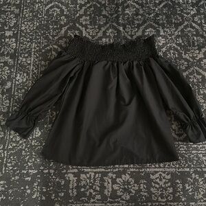 Elegant Black Off-Shoulder Top with Bow Detail